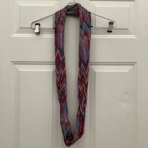 Multi-Colored Chevron Pattern‎ Infinity Scarf